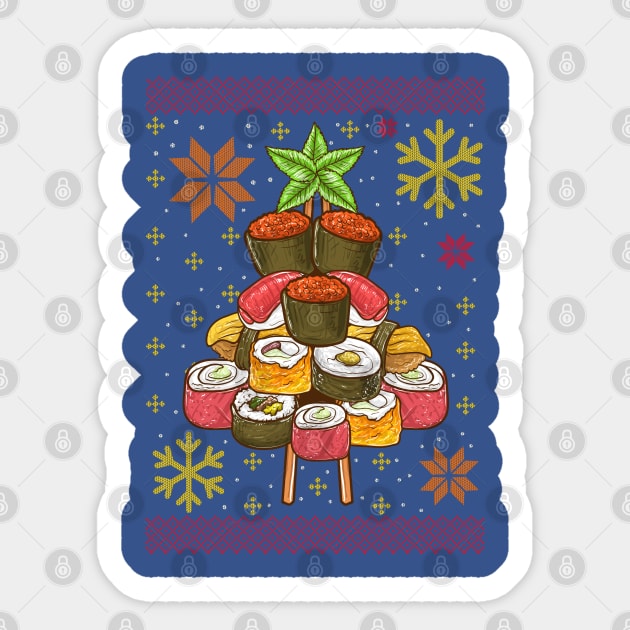 Sushi Ugly Christmas Tree Sticker by creative